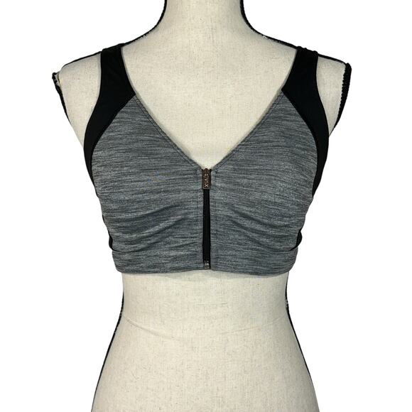 Victoria’s Secret VSX Sexy Sport Large Sports Bra Zip-Front Criss-Cross Keyhole - Picture 1 of 9